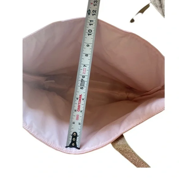 Jimmy Choo Perfumes Large Pink and Gold Glitter Tote Bag - Picture 6 of 14